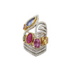 SJ1686 - Ruby and Multi-Color Sapphire with Diamond Ring Set in 18 Karat Gold Settings