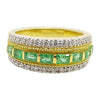 SJ2266 - Emerald 0.68 Carat with Diamond 0.26 Carat Ring Set in 18 Karat Gold Settings