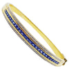 SJ1719 - Blue Sapphire with Diamond Bangle Set in 18 Karat Gold Settings