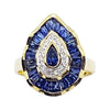 SJ2306 - Blue Sapphire with Diamond Ring Set in 18 Karat Gold Settings