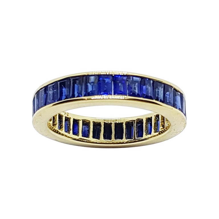 SJ2367 - Blue Sapphire Eternity Ring Set in 18 Karat Gold Settings