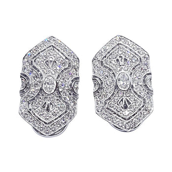 SJ6218 - Diamond Earrings Set in 18 Karat White Gold Settings