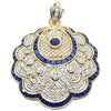 SJ6051 - Blue Sapphire with Diamond Brooch/Pendant Set in 18 Karat Gold Settings