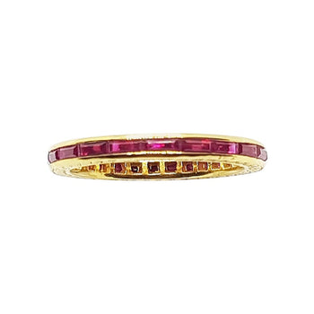 SJ2406 - Ruby Eternity Ring Set in 18 Karat Gold Settings