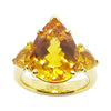 SJ2075 - Citrine Ring Set in 18 Karat Gold Settings
