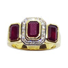 SJ2146 - Ruby with Diamond Ring Set in 18 Karat Gold Settings