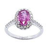 SJ2160 - Pink Sapphire with Diamond Ring Set in 18 Karat White Gold Settings