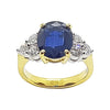 SJ1666 - Blue Sapphire with Diamond Ring Set in 18 Karat Gold Settings