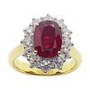 SJ6289 - Ruby with Diamond Ring Set in 18 Karat Gold Settings