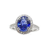 SJ1828 - GIA Certified 3cts Ceylon Blue Sapphire with Diamond Ring Set in Platinum