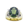 SJ6239 - Green Sapphire with Diamond Ring Set in 18 Karat Gold Settings