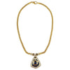 SJ1686 - Blue Sapphire with Diamond Necklace Set in 18 Karat Gold Settings