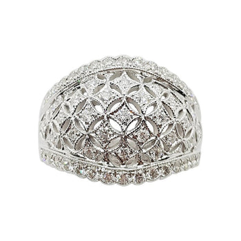 SJ1969 - Diamond Ring Set in 18 Karat White Gold Settings