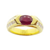 SJ1526 - Ruby with Diamond Ring Set in 18 Karat Gold Settings