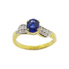 SJ6067 - Blue Sapphire with Diamond Ring Set in 18 Karat Gold Settings