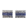 SJ1946 - Blue Sapphire Cufflinks Set in 18 Karat White Gold Settings