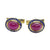 SJ6158 - Cabochon Ruby with Blue Sapphire Cufflinks Set in 18 Karat Gold Settings