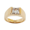 SJ1974 - White Sapphire Ring Set in 18 Karat Rose Gold Settings
