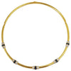 SJ1448 - Blue Sapphire with Diamond Necklace Set in 18 Karat Gold Settings