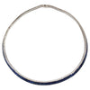 SJ1510 - Blue Sapphire Necklace Set in 18 Karat White Gold Settings