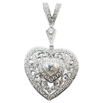 SJ1412 - Diamond Pendant Set in 18 Karat White Gold Settings