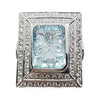 SJ6187 - Carved Aquamarine with Diamond Ring Set in 18 Karat White Gold Settings