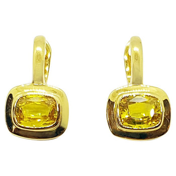 SJ1794 - Yellow Sapphire Earrings Set in 18 Karat Gold Settings