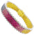 JBA6928 - Invisible Set Rainbow Sapphire & Diamond Bracelet Set in 18 Karat Gold Setting