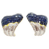 SJ1628 - Blue Sapphire with Diamond Earrings Set in 18 Karat Gold Settings