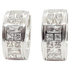 SJ2026 - White Sapphire Earrings Set in 18 Karat White Gold Settings