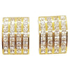 SJ6152 - White Sapphire Earrings Set in 18 Karat Gold Settings