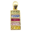 SJ6149 - Rainbow Colour Sapphire Pendant Set in 18 Karat Gold Settings
