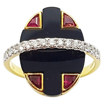 SJ1717 - Ruby and Diamond Ring Set in 18 Karat Gold by Kavant & Sharart