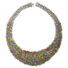 SJ1595 - Muti-Color Sapphire with Tsavorite Star Necklace Set in 18 Karat White Gold