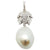 SJ1829 - South Sea Pearl with Diamond Pendant Set in 18 Karat White Gold Settings