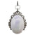 JP0084P - Lavender Jade with Black & White Diamond Pendant / Brooch Set in 18 Karat White Gold