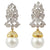 JE12032Z - South Sea Pearl with Diamond & Diamond Earrings in 18 Karat White Gold