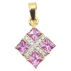 JP0037Q - Pink Sapphire & Diamond Pendant Set in 18 Karat Gold Setting