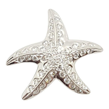 JPB196 - Diamond Starfish Pendant Set in 18 Karat White Gold Setting