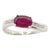 JR0374R - Ruby & Diamond Ring Set in 18 Karat White Gold Setting