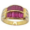 JR2199B - Ruby & Diamond Ring Set in 18 Karat Gold Setting