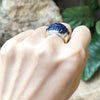 SJ2925 - Blue Sapphire with Diamond Ring Set in 18 Karat Gold Settings