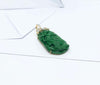 SJ2685 - Carved Jade with Diamond Pendant Set in 18 Karat Gold Settings