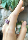 SJ3063 - Ruby with Cubic Zirconia Ring set in Silver Settings