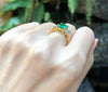 SJ1519 - Emerald with Diamond Ring Set in 18 Karat Gold Settings