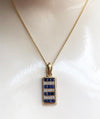 SJ6062 - Blue Sapphire with Diamond Pendant Set in 18 Karat Gold Settings