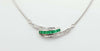 SJ2927 - Emerald with Diamond Necklace Set in 18 Karat White Gold Settings