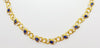 SJ1174 - Blue Sapphire with Diamond Necklace Set in 18 Karat Gold Settings
