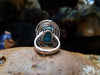 SJ2032 - Turquoise with Diamond Ring Set in 18 Karat White Gold Settings