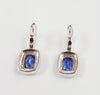 JE0036U - Blue Sapphire Earrings Set in 18 Karat White Gold Setting